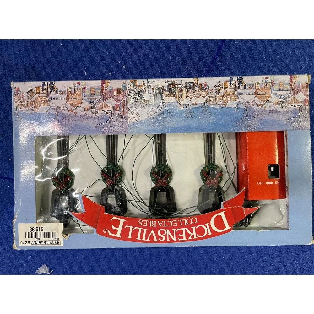 Lemax Street Lamp Miniature Set Of 4 For Christmas Village 1992 Orig Box #14012 - Picture 3 of 3